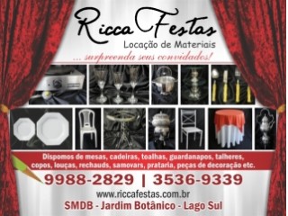 ricca festas - aluguel de materiais
